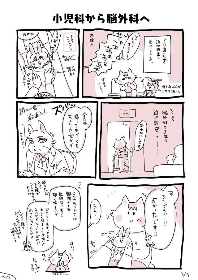 頭蓋骨にヒビ？！事件3/9