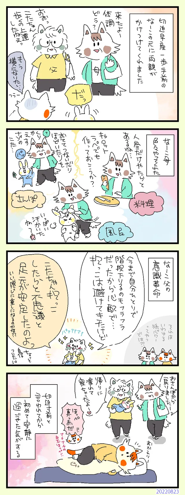 なーこ両親の手助け